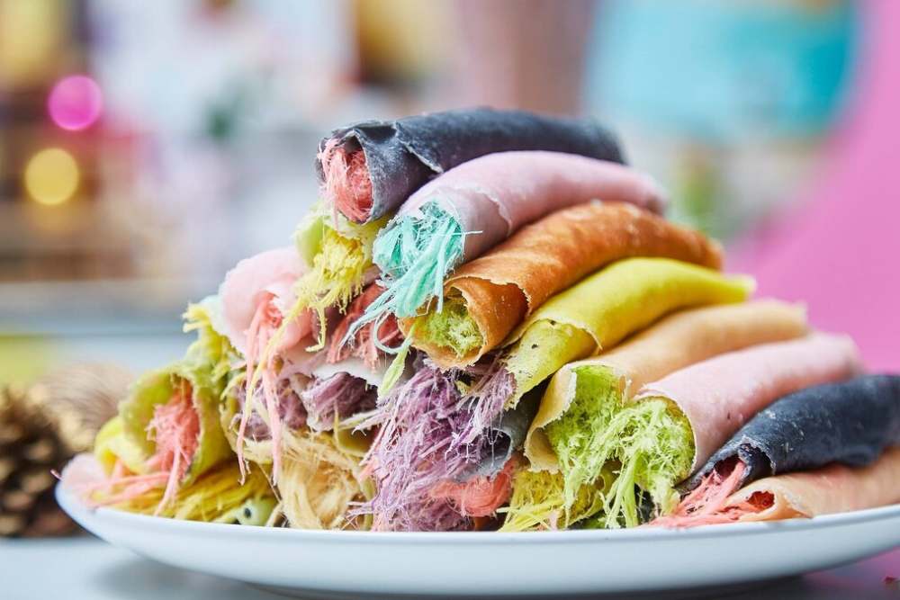 Roti sai mai, dessert à Ayutthaya